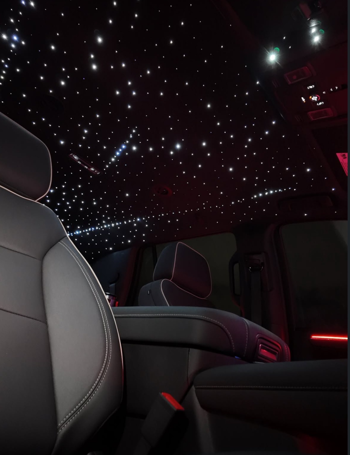 Starlight headliner installation